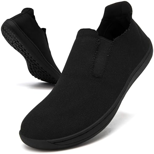 Oltyutc Sneaker Damen Freizeitschuhe Sportschuhe Turnschuhe Laufschuhe Barefoot Barfuss Schuhe Damen Sommerschuhe Barfußschuhe Espadrilles Leinen Hausschuhe Sockenschuhe Breite Füße Schwarze 39 EU von Oltyutc