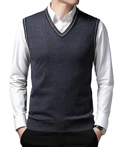 OlyljpinZ Herren Ärmellose Winter Pulloverweste V-Ausschnitt Slim Fit Strickweste Gerippter Winter Pulloverweste Classic Business Golfweste für Männer OlyljpinZ Herren Ärmellose Winter Pulloverweste V-Ausschnitt Slim Fit Strickweste Gerippter Winter Pulloverweste Classic Business Golfweste für Männer von OlyljpinZ