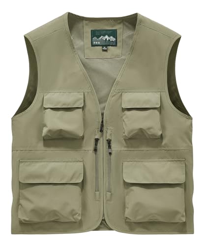 OlyljpinZ Herren Anglerweste Outdoor Weste mit Mehreren Taschen Sommer Leicht Atmungsaktiv Freizeitweste Classics Ärmellose Jacke Fotografie Jagd Sportweste Camping Safari Trekking Weste Arbeitsweste OlyljpinZ Herren Anglerweste Outdoor Weste mit Mehreren Taschen Sommer Leicht Atmungsaktiv Freizeitweste Classics Ärmellose Jacke Fotografie Jagd Sportweste Camping Safari Trekking Weste Arbeitsweste von OlyljpinZ