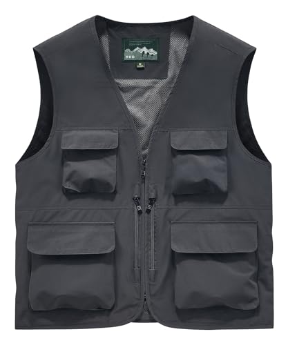 OlyljpinZ Herren Anglerweste Outdoor Weste mit Mehreren Taschen Sommer Leicht Atmungsaktiv Freizeitweste Classics Ärmellose Jacke Fotografie Jagd Sportweste Camping Safari Trekking Weste Arbeitsweste OlyljpinZ Herren Anglerweste Outdoor Weste mit Mehreren Taschen Sommer Leicht Atmungsaktiv Freizeitweste Classics Ärmellose Jacke Fotografie Jagd Sportweste Camping Safari Trekking Weste Arbeitsweste von OlyljpinZ