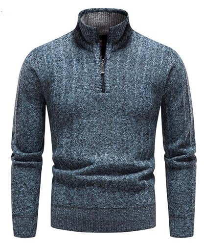 OlyljpinZ Herren Fleece Pullover mit Viertelreißverschluss Turtleneck Pullover Langarm Leichter Arbeitspullover Bequem Weich Warmer Winter Sweater Rollkragen 1/4 Zip Pullover von OlyljpinZ