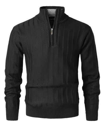 OlyljpinZ Herren Fleece Pullover mit Viertelreißverschluss Turtleneck Pullover Langarm Leichter Arbeitspullover Bequem Weich Warmer Winter Sweater Rollkragen 1/4 Zip Pullover von OlyljpinZ