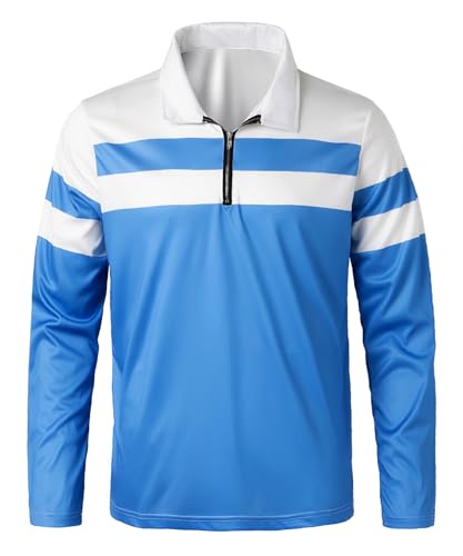 OlyljpinZ Herren Langarm Poloshirt Getäfelt T Shirts Atmungsaktiv Golf Freizeithemden Schnelltrocknend Funktionsshirts Klassische Kontrastfarbe Streifen Tops OlyljpinZ Herren Langarm Poloshirt Getäfelt T Shirts Atmungsaktiv Golf Freizeithemden Schnelltrocknend Funktionsshirts Klassische Kontrastfarbe Streifen Tops von OlyljpinZ