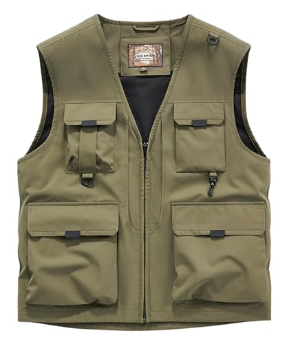 OlyljpinZ Herren Outdoor Weste Anglerweste mit Vielen Taschen Leicht Atmungsaktiv Ärmellose Jacke Freizeit Jagd Fotografie Camping Wandern Safari Weste Multifunktionsweste Arbeitsweste Sommerweste OlyljpinZ Herren Outdoor Weste Anglerweste mit Vielen Taschen Leicht Atmungsaktiv Ärmellose Jacke Freizeit Jagd Fotografie Camping Wandern Safari Weste Multifunktionsweste Arbeitsweste Sommerweste von OlyljpinZ