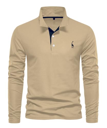 OlyljpinZ Herren Poloshirt Langarm Männer Polo T-Shirt Freizeit Atmungsaktiv Golf Tennis Sport Polo Klassisches Kontrastfarbe Ausschnitt Hemd Giraffe Stickerei Einfarbig Polohemd Langarmshirt OlyljpinZ Herren Poloshirt Langarm Männer Polo T-Shirt Freizeit Atmungsaktiv Golf Tennis Sport Polo Klassisches Kontrastfarbe Ausschnitt Hemd Giraffe Stickerei Einfarbig Polohemd Langarmshirt von OlyljpinZ