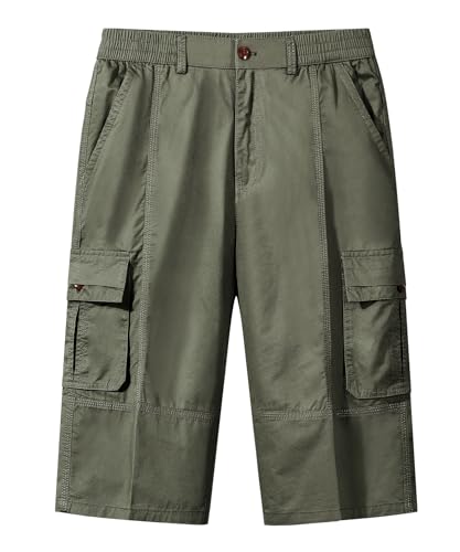 OlyljpinZ Kurze Hosen Herren Baumwolle 3/4 Cargo Shorts Outdoor Sommer Freizeithose Leichte Bermuda Casual Sommerhose Stretch Cargohose Chino Shorts Hose Elastische Taille mit Multi Taschen OlyljpinZ Kurze Hosen Herren Baumwolle 3/4 Cargo Shorts Outdoor Sommer Freizeithose Leichte Bermuda Casual Sommerhose Stretch Cargohose Chino Shorts Hose Elastische Taille mit Multi Taschen von OlyljpinZ