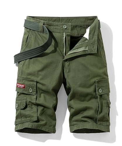 OlyljpinZ Kurze Hosen Herren Baumwolle Cargo Shorts Outdoor Sommer Freizeithose Kurze Leicht Bermuda Shorts Chino Cargohose kurz Klassische Stretch Jogginghose Sporthose Arbeitshose von OlyljpinZ