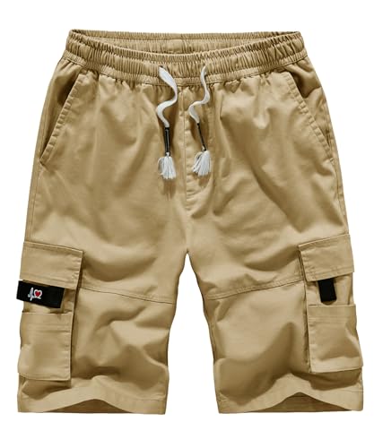 OlyljpinZ Kurze Hosen Herren Baumwolle Cargo Shorts Sommer Freizeithose Klassische Chino Shorts Elastische Taille Outdoor Casual Bermuda Stretch Sommershorts Jogginghose Sporthose Arbeitshose von OlyljpinZ