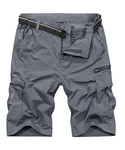 OlyljpinZ Kurze Hosen Herren Cargo Shorts Sommer Freizeithose Kurze Outdoor Bermuda Kurze Hose Elastische Taille Chino Shorts Leicht Schnell Trocknend Sporthose Jogginghose mit Multi Taschen von OlyljpinZ