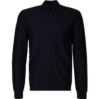 OLYMP Herren Cardigan blau Baumwolle unifarben von Olymp