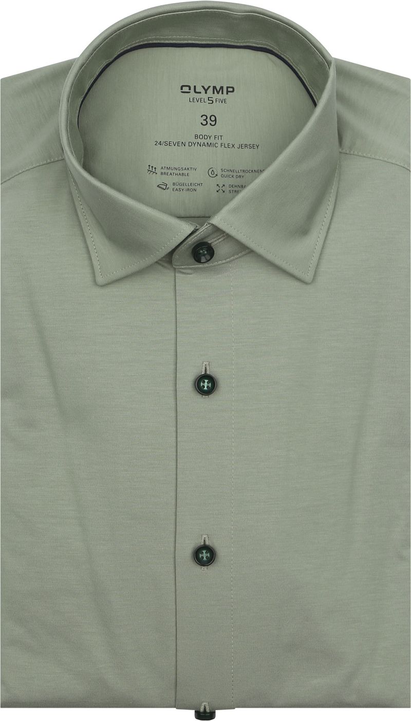 OLYMP Hemd Level 5 24/Seven Grün - Größe 38 von Olymp