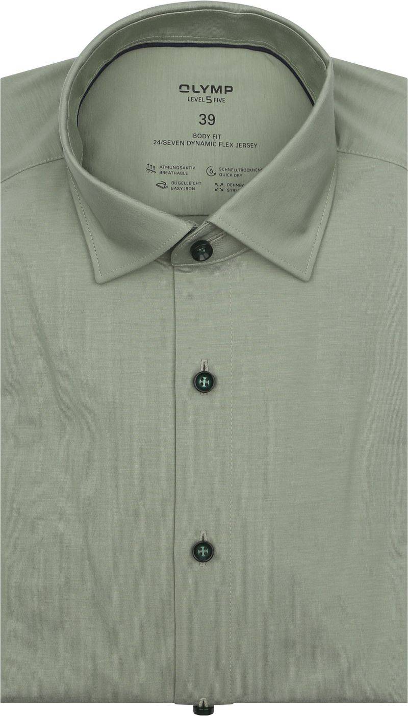 OLYMP Hemd Level 5 24/Seven Grün - Größe 43 von Olymp