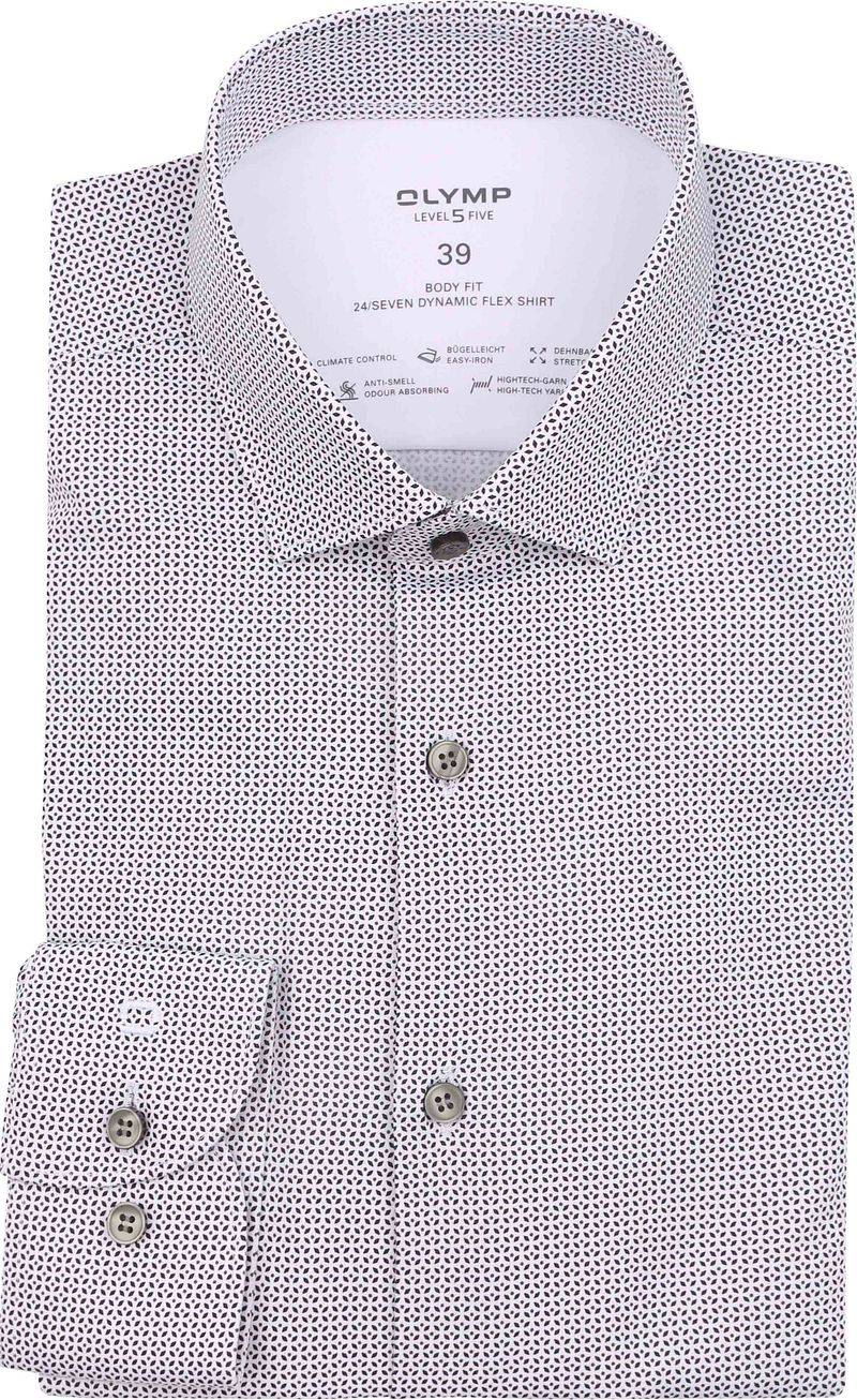 OLYMP Hemd Level 5 24/Seven Muster Blau - Größe 43 von Olymp