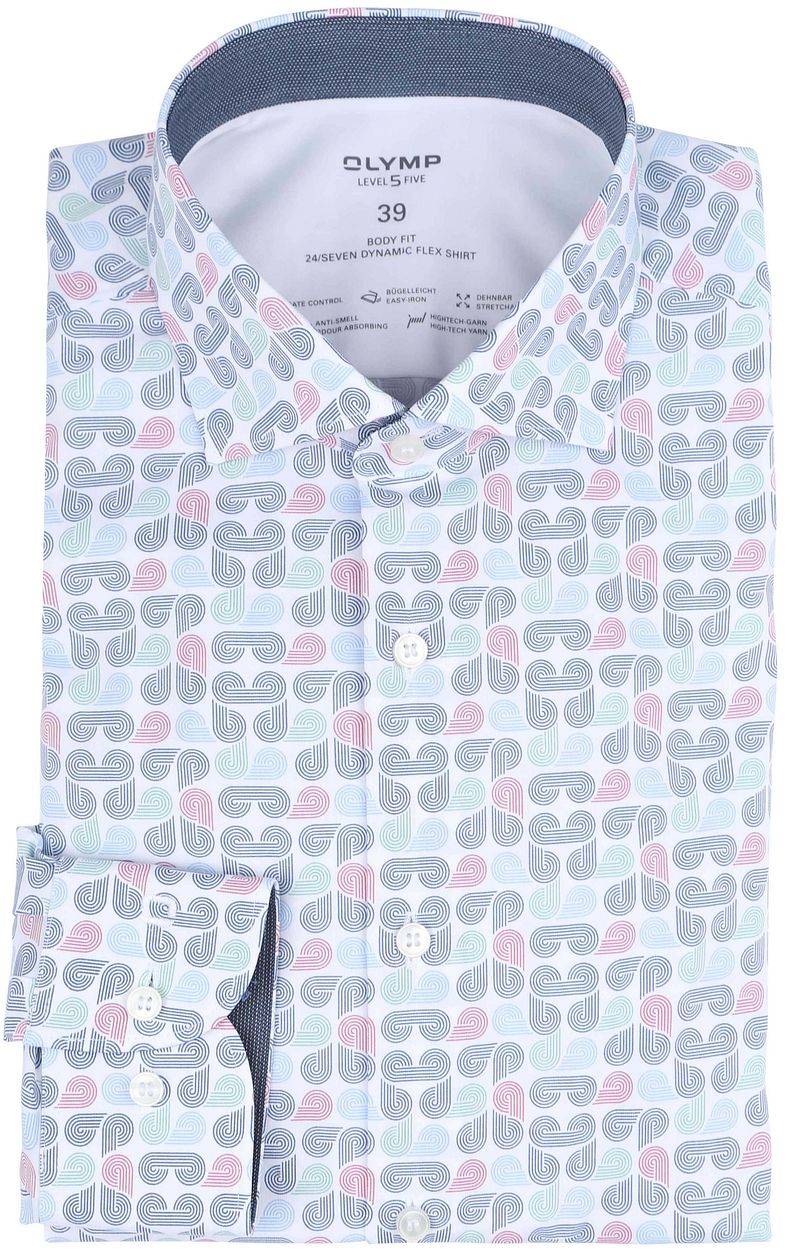 OLYMP Hemd Level 5 Druck Multicolour - Größe 42 von Olymp