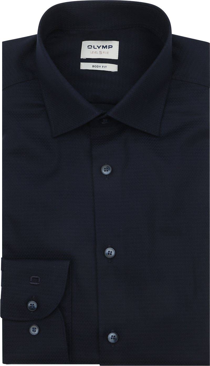 OLYMP Hemd Level 5 Navy Extra Long Sleeves - Größe 41 von Olymp