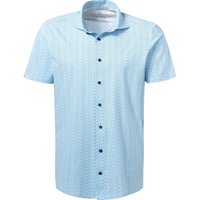 OLYMP Herren Hemden blau Jersey gemustert von Olymp