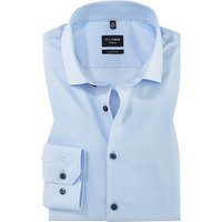 OLYMP Herren Hemd blau Baumwoll-Stretch Slim Fit von Olymp