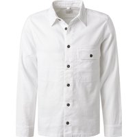 OLYMP Herren Overshirt weiß Baumwolle-Leinen von Olymp