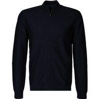 OLYMP Herren Cardigan blau Baumwolle unifarben von Olymp