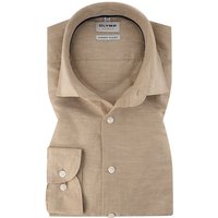 OLYMP Herren Hemd beige Leinen von Olymp