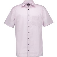 OLYMP Herren Kurzarmhemd rosa Baumwolle von Olymp