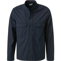 OLYMP Herren Overshirt blau Baumwoll-Stretch von Olymp