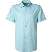 OLYMP Herren Kurzarmhemd grün Baumwoll-Stretch von Olymp