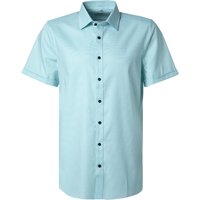 OLYMP Herren Kurzarmhemd grün meliert von Olymp