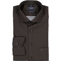 OLYMP Herren Hemd braun Baumwolle von Olymp