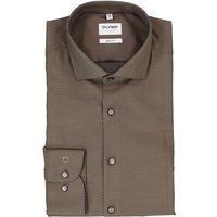 OLYMP Herren Hemd braun Baumwoll-Stretch von Olymp