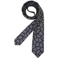 OLYMP Herren Krawatte blau Seide gemustert von Olymp