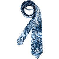 OLYMP Herren Krawatte blau Baumwolle gemustert von Olymp