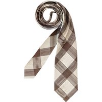 OLYMP Herren Krawatte braun Seide gemustert von Olymp