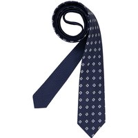 OLYMP Herren Krawatte blau Seide gemustert von Olymp