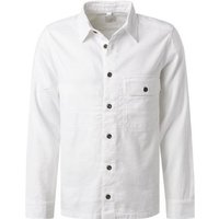 OLYMP Herren Overshirt weiß Baumwolle-Leinen von Olymp