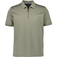 OLYMP Herren Zip-Polo grün Baumwoll-Jersey von Olymp