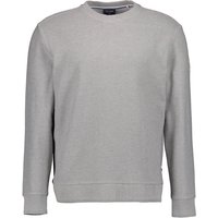 OLYMP Herren Sweatshirt grau Baumwolle unifarben von Olymp
