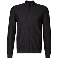 OLYMP Herren Cardigan grau Baumwolle unifarben von Olymp