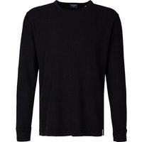 OLYMP Herren Pullover schwarz Baumwolle unifarben von Olymp