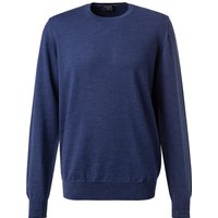 OLYMP Herren Pullover blau Merinowolle unifarben von Olymp