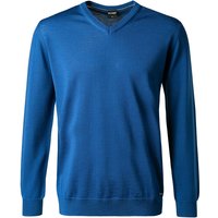 OLYMP Herren Pullover blau Merinowolle unifarben von Olymp