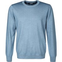 OLYMP Herren Pullover blau Schurwolle unifarben von Olymp