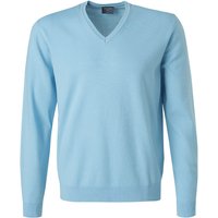 OLYMP Herren Pullover blau Merinowolle unifarben von Olymp