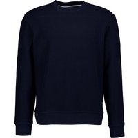 OLYMP Herren Sweatshirt blau Baumwolle unifarben von Olymp