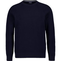 OLYMP Herren Pullover blau Baumwolle unifarben von Olymp
