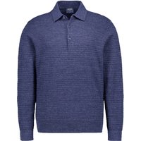 OLYMP Herren Pullover blau Baumwolle unifarben von Olymp