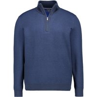 OLYMP Herren Troyer blau Baumwolle unifarben von Olymp