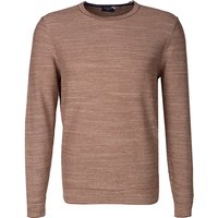 OLYMP Herren Pullover braun Baumwolle unifarben von Olymp