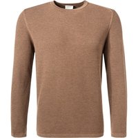 OLYMP Herren Pullover braun Mikrofaser unifarben von Olymp