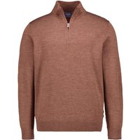 OLYMP Herren Pullover braun Merinowolle unifarben von Olymp